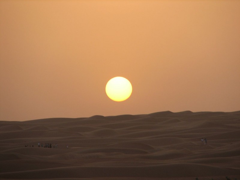 Sunset in der Wüste von Dubai